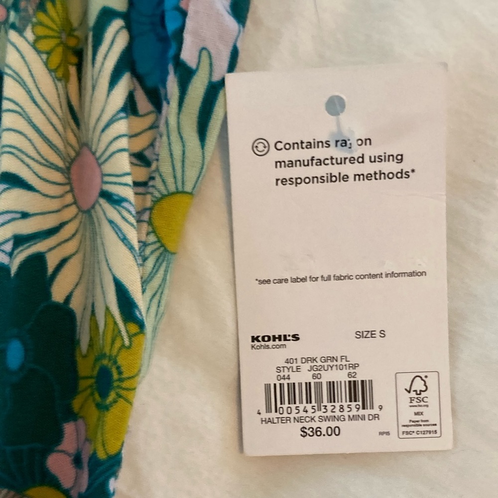 Retro Floral Swing Mini Dress size Small - Picture 7 of 7